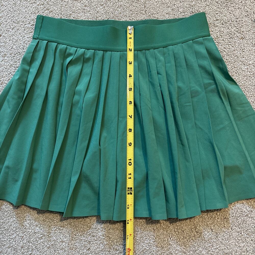 Aritzia Golden Pleated Pull-On Skort w/ Pockets Green Women’s Sz S Tennis Skirt - Picture 5 of 9